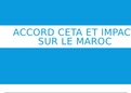 Accord CETA et retombées sur Le Maroc - PPT
