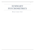 Summary Psychometrics (An Introduction) 2nd edition, Leiden 2018/2019
