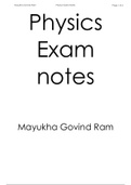 Physics Exam Notes