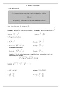 College Algebra Review Sheet Bundle