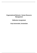 Human Resource Management - Reflection Assignment