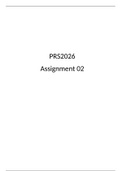 PRS2602 Assignment 2 Answers from Book