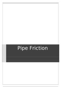 Pipe Friction in Fluid Mechanics