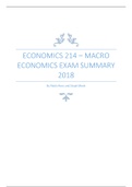 Economics 214 Macroeconomics Exam Summary 