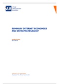 Summary Internet Economics & Entrepreneurship 18/19