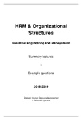 English summary - HRM & Organizational Structures lectures