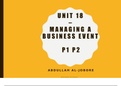 Unit 18 - Managing a Business Event 