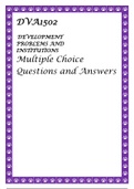 DVA1502 - Multiple Choice Questions and Answers