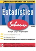 Libro de Estadística. Serie Schaum- 4ta edición - Murray R. Spiegel