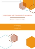 4.1 Attitudes and Emotions in Organizations