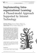 COM4807- Implementing intra-organizational learning: A phased model approach