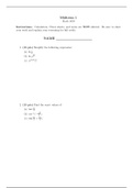 Practice test for midterm Single Variable Calculus 1 questions RECENT FALL 2019