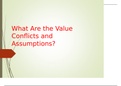 Chapter 9: What Are The Value Conflicts And Assumptions?