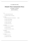 Samenvatting McQuails Mass Communication Theory 2010