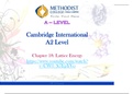 Cambridge International A Levels Chemistry (Chapter 19-Lattice Energy)