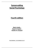 Uitgebreide samenvatting Sociale Psychologie; met begrippenlijsten per hoofdstuk