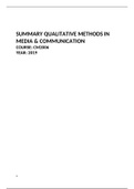 Summary Qualitative Methods in Media & Communication CM2006