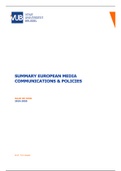Summary of European Media Communications & Policies