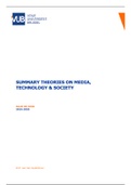 Summary of Theories on Media, Technology and Society