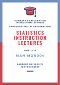 Summary   Explanation All 6 Instruction lectures Statistics