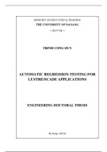 Engineering doctoral thesis: Automatic regression testing for Lustre/SCADE applications