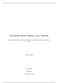Exploratory paper on transgender sports