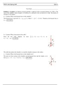 Physics 1 Quiz 9 Questions and Solutions