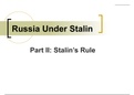 Extended Presentation - Russia Under Stalin (80 Slides)
