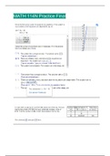 MATH 114 Week 8_Practice Final Exam (Latest 2019/20) With illustrated workings complete guide,Devry University-Chicago. 
