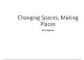 Changing Spaces Making Places - Case Studies