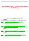 NSG 6020 Week 1 Quiz 1, Building a Comprehensive Health History (2022/2023) When recording assessments during the construction of the problem-oriented medical record, the examiner should: What finding is unique to the documentation of a physical examinati