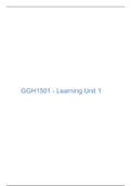 GGH1501 LEARNING UNIT 01 NOTES 2020