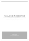 Management Accounting - Samenvatting van alle tentamenstof 