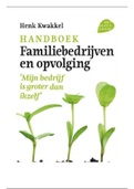 Samenvatting Handboek familiebedrijven en opvolging van Henk Kwakkel 