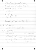 Completing the square Bundle Notes --> AQA/WJEC/EDEXCEL AS
