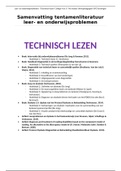 Samenvatting tentamenliteratuur leer- en onderwijsproblemen, onderwerp TECHNISCH LEZEN,  pre-master Orthopedagogiek, SPO Groningen