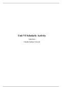 Unit VI Scholarly Activity