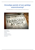 Sociologie betoog media-aandacht terrorisme 