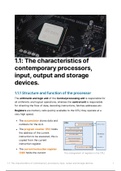 1.1 The Characteristics of Contemporary Processors, Input, Output and Storage devices.