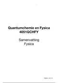 Samenvatting Fysica - Quantumchemie en Fysica (QCF, 4051QCHFY) - MST