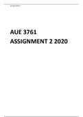 Detailes AUE 3761 ASSIGNMENT 2 2020