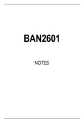 BAN2601 STUDY NOTES