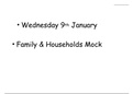 Families and Households Revision