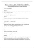 BIOL 1001 Final Exam WEEK 6 (Questions & Answers) Walden Uni