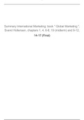 [Solved] Summary International Marketing book  Global Marketing , Svend Hollensen, chapters 1, 4, 6-8, 19 (midterm) and 9-12, 14-17 (Final)