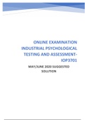 IOP3701 Online Examination May/June 2020 Suggested Solution