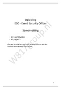 Event Security Officer (ESO) - Samenvatting gehele opleiding