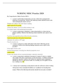 NURSING MISC Practice 2020 Rn Comprehensive Online Exams Practice 2020 A