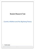 Big Bang Theory and Cosmic Inflation - Assignment
