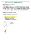 ENV 101 Study Guide for Exam 5,100% CORRECT
